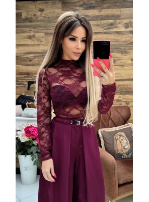 Топ дантела Marrón